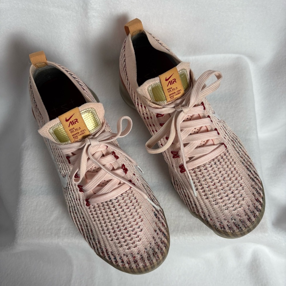 Nike Air Vapormax Flyknit 3 Sunset Tint White Pink Women's 8.5 - Picture 3 of 15